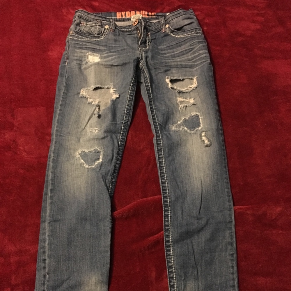 Hydraulic Bailey ripped skinny jeans sz 9